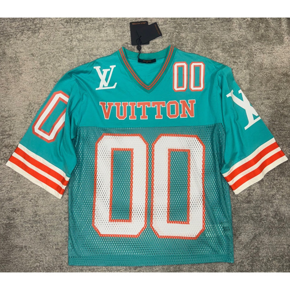 Louis Vuitton SS22 Hockey Jersey Tee Menthe Mint Green Logo T-Shirt Large L - Picture 2 of 16
